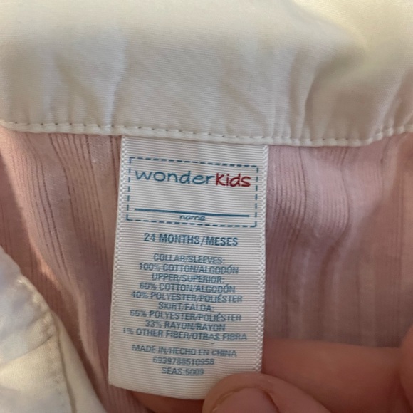 Y2K Baby Doll One Piece Pink Dress Collar Button Britney Spears Infant Girl 24M - Picture 2 of 3